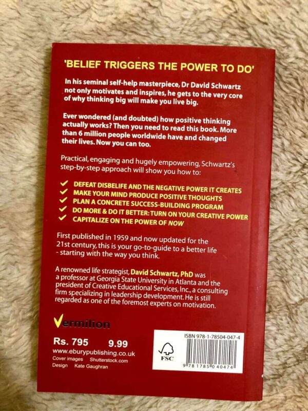 The Magic of Thinking Big by David J. Schwartz on achieving success through a positive mindset