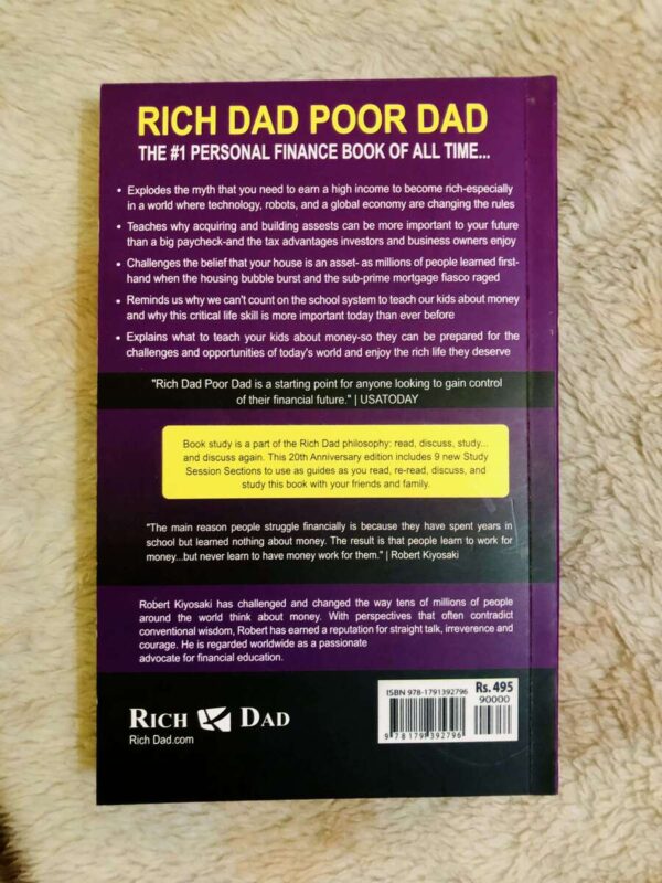 Rich Dad Poor Dad by Robert Kiyosaki on financial literacy and achieving financial independence